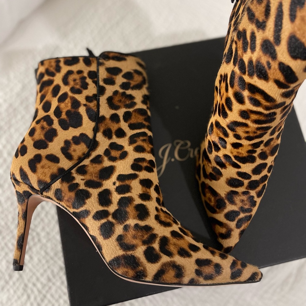 J.CREW LANA ANKLE BOOT IN HAIRCALF